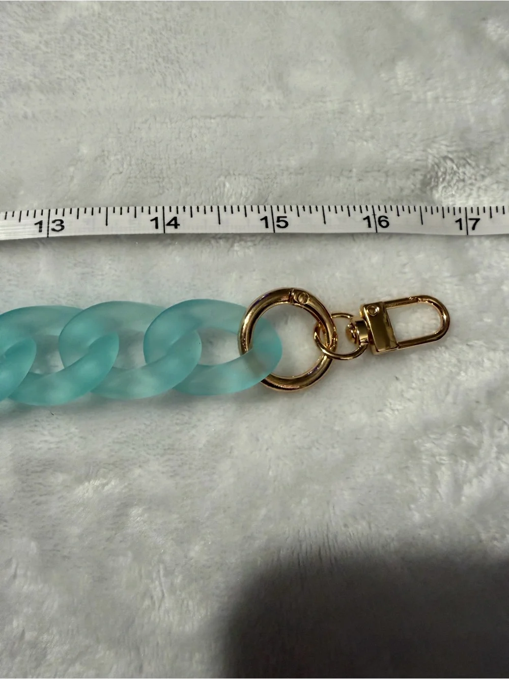 Matte Baby Blue Acrylic Purse Chain/Charm
